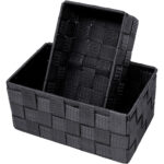 2Er Pack Badkörbchen, Eckige Aufbewahrungskörbe 19X10X7 Cm Und intended for Badezimmer Box