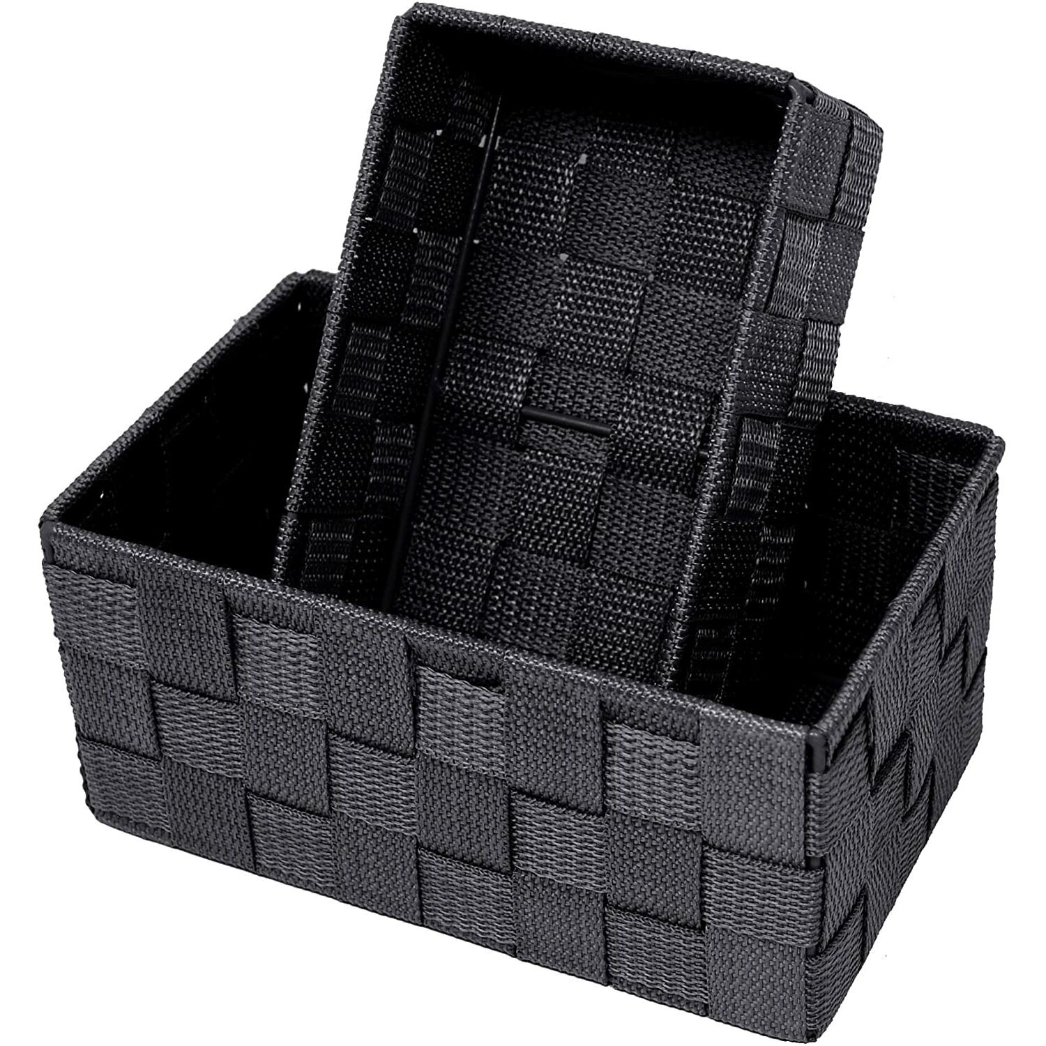 2Er Pack Badkörbchen, Eckige Aufbewahrungskörbe 19X10X7 Cm Und intended for Badezimmer Box