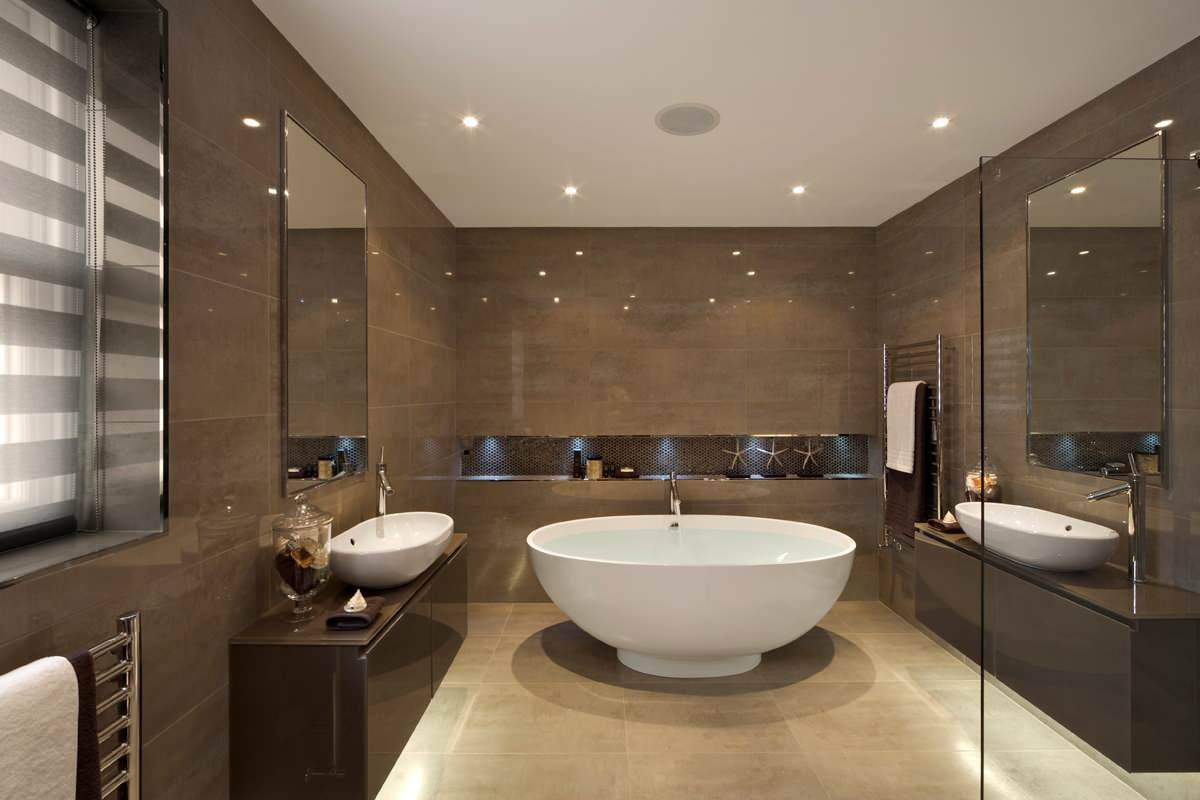 75 Badezimmer Mit Braunen Fliesen Und Waschtisch Aus Holz Ideen pertaining to Badezimmer Fliesen Braun