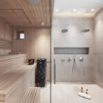 75 Moderne Saunen Ideen & Bilder – August 2025 | Houzz De Intended For Sauna Im Badezimmer Ideen