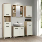 Bad Hängeschrank Veris Sonoma Eiche / Weiß Regarding Hängeschrank Badezimmer