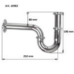 Bad Waschbecken Siphon 1 1/4 Zoll X 32 Mm Röhrensiphon Verchromt Intended For Siphon Badezimmer