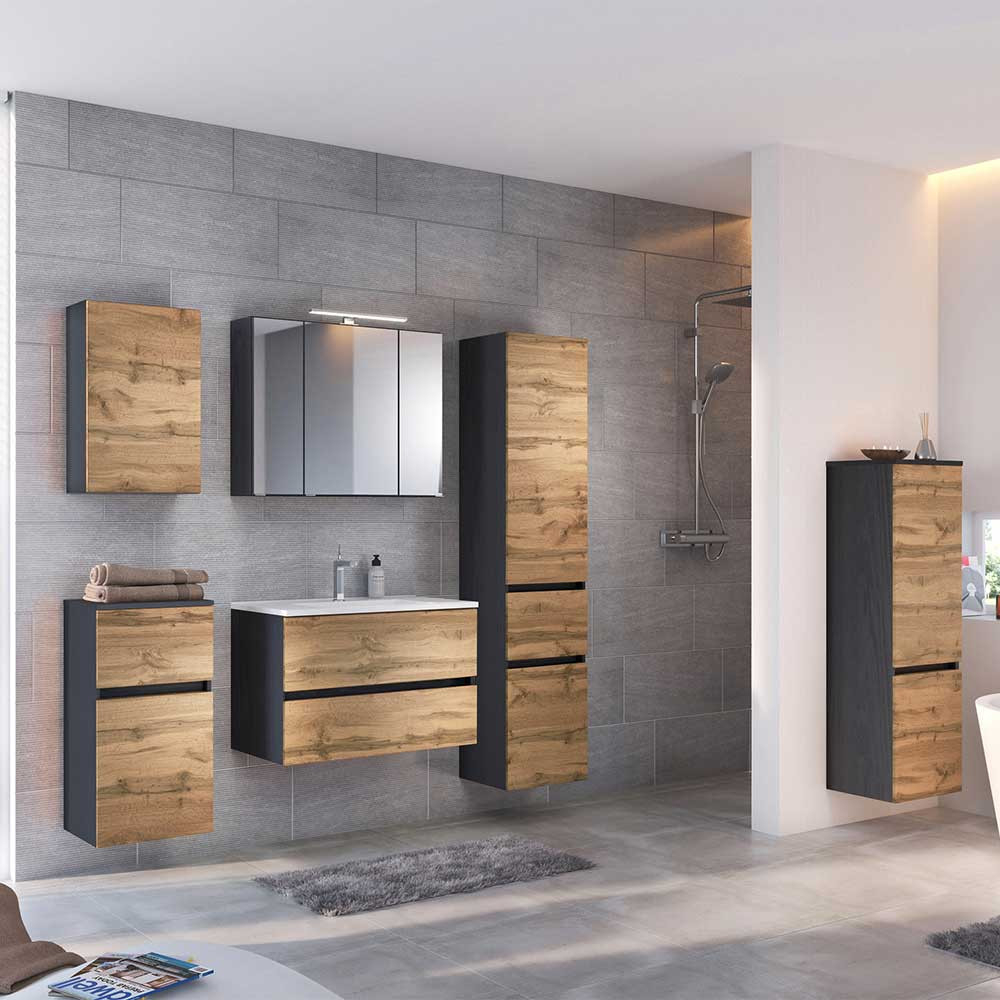 Badezimmer Einrichtung Set Endely Breite: 180 with regard to Badezimmer Schrank Set