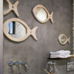 Badezimmer Maritim Einrichten Mit Fisch-Spiegel #Bad pertaining to Wanddeko Badezimmer