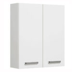 Badezimmer Wandschrank Hängeschrank Warschau-66 In Weiß Glänzend - B/H/T:  60/70/20Cm with Badezimmer Hängeschrank Weiß