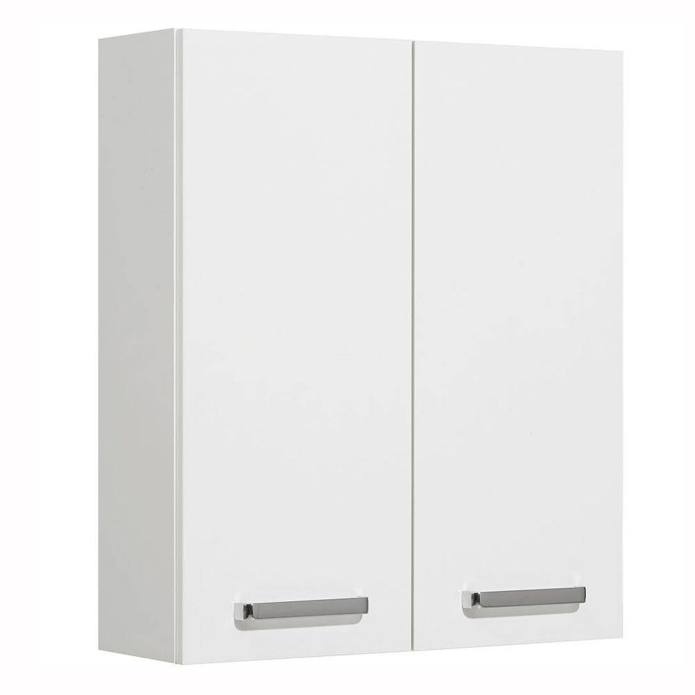 Badezimmer Wandschrank Hängeschrank Warschau-66 In Weiß Glänzend - B/H/T:  60/70/20Cm with Badezimmer Hängeschrank Weiß