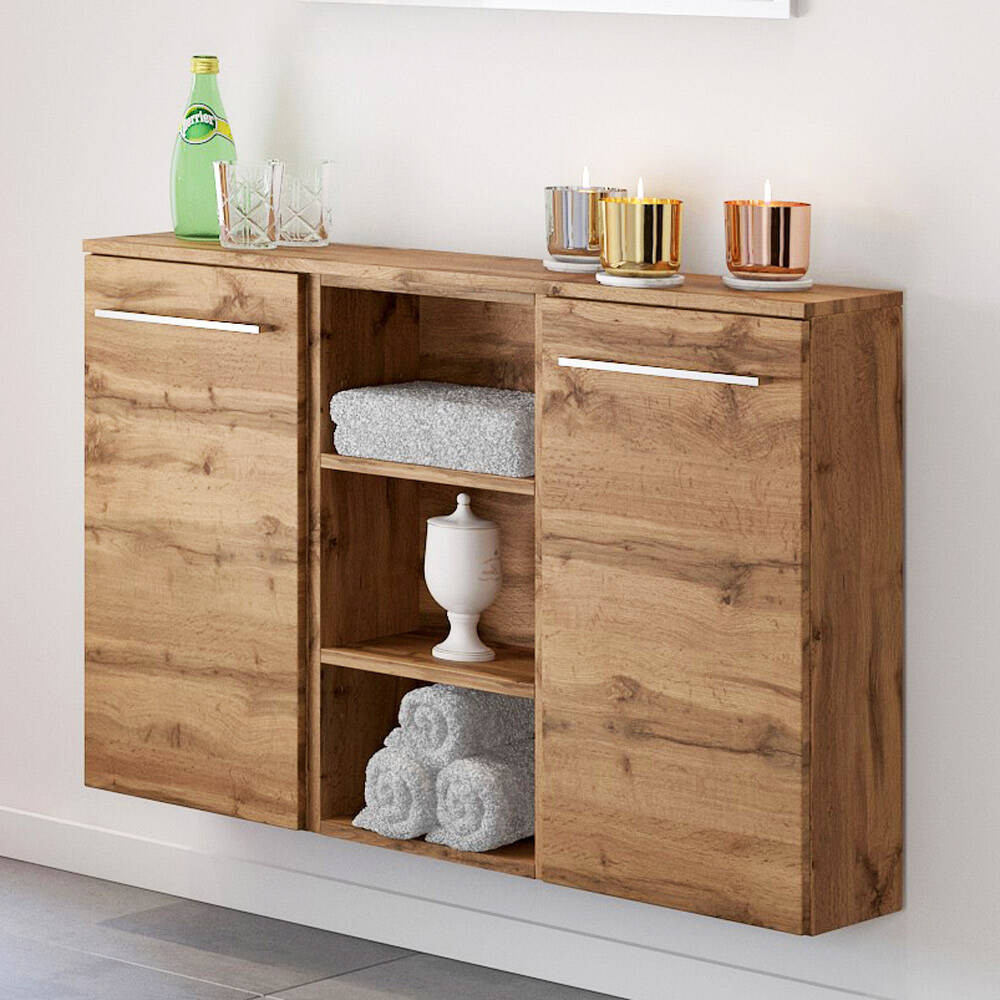 Badmöbel Sideboard, Louny-03 In Wotaneiche Nb., B/H/T: Ca. 90/66/20 Cm throughout Badezimmer Sideboard