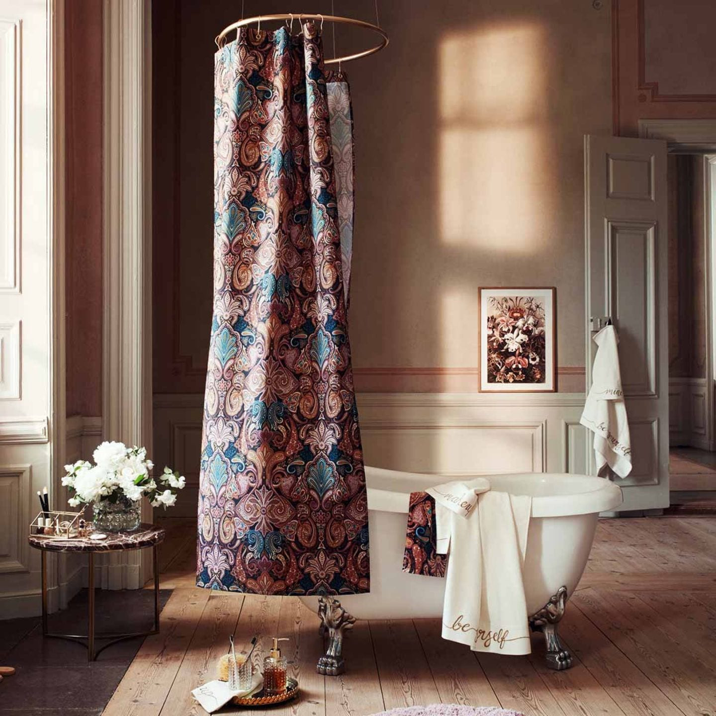 Blick Auf Muster: Duschvorhang Von H&amp;M Home - Bild 3 - [Living At within H&amp;M Home Badezimmer
