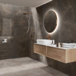 Bodenfliese Lux Sand 60X120Cm Rektifiziert For Badezimmer Fliesen Braun
