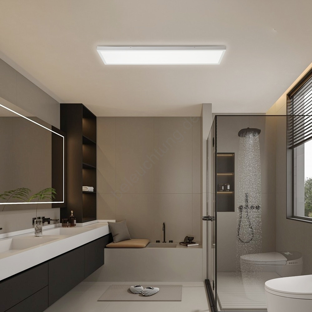 Brilagi - Led-Deckenleuchte Für Das Badezimmer Frame Led/40W/230V 120X30 Cm  Ip44 Weiß within Deckenbeleuchtung Badezimmer