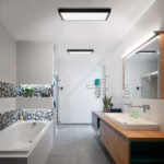 Brilagi – Led Deckenleuchte Für Das Badezimmer Frame Led/50W/230V 60X60 Cm  Ip44 Schwarz Within Beleuchtung Badezimmer