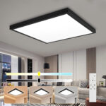 Brilagi – Led Dimmbare Deckenleuchte Frame Smart Led/50W/230V 60X60 Cm  3000 6000K Ip44 Schwarz + Fernbedienung With Regard To Badezimmer Lampe Decke