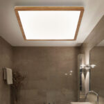Deckenpanel Deckenlampe Deckenleuchte Led Panel Badezimmerlampe Badleuchte,  Ip44 Backlight Memoryfunktion 3 Stufen, Holzoptik Opal, 24W 2300Lm Regarding Badezimmer Lampe Decke