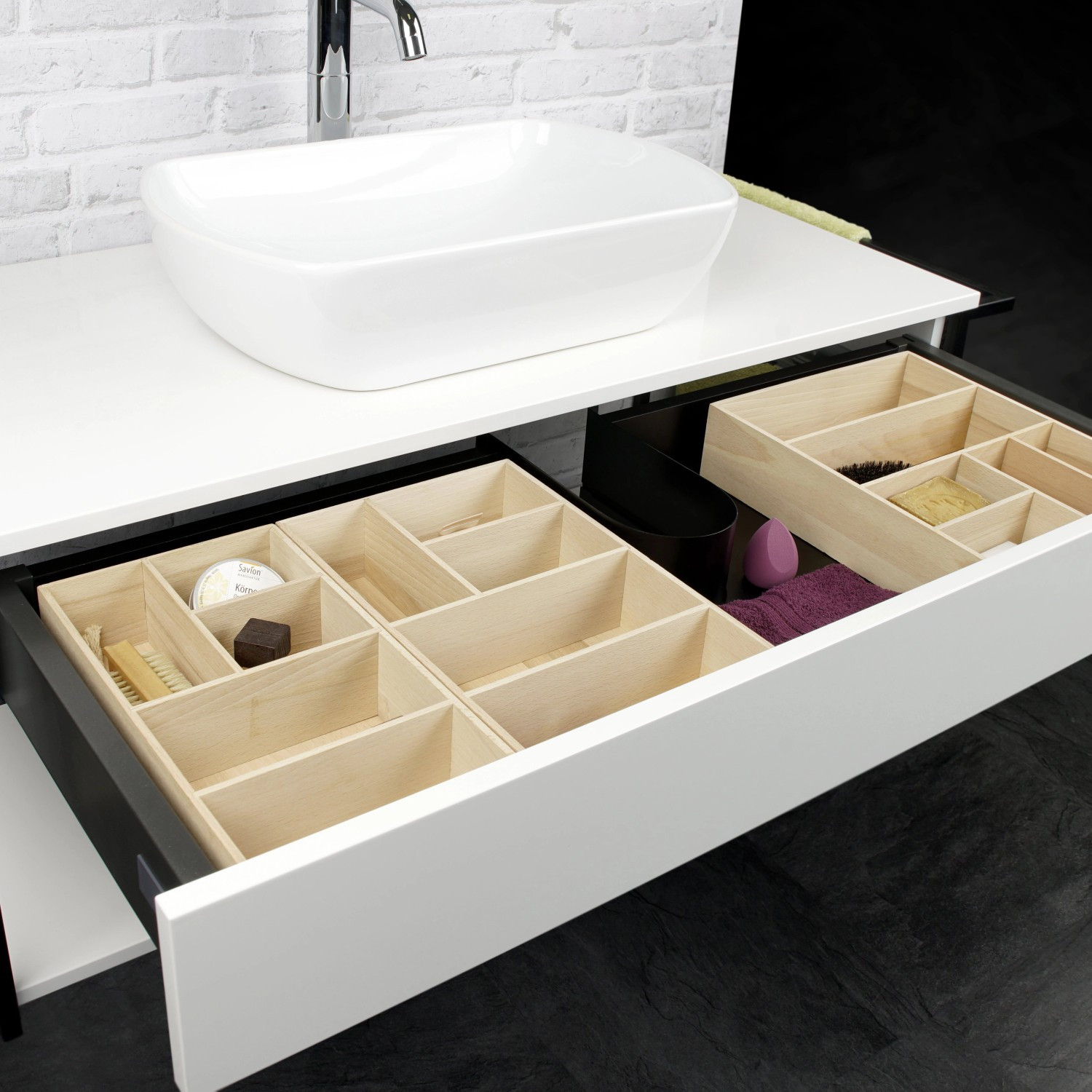 Fackelmann Schubladen-Box Buche 20 Cm X 7 Cm X 32 Cm regarding Organizer Badezimmer