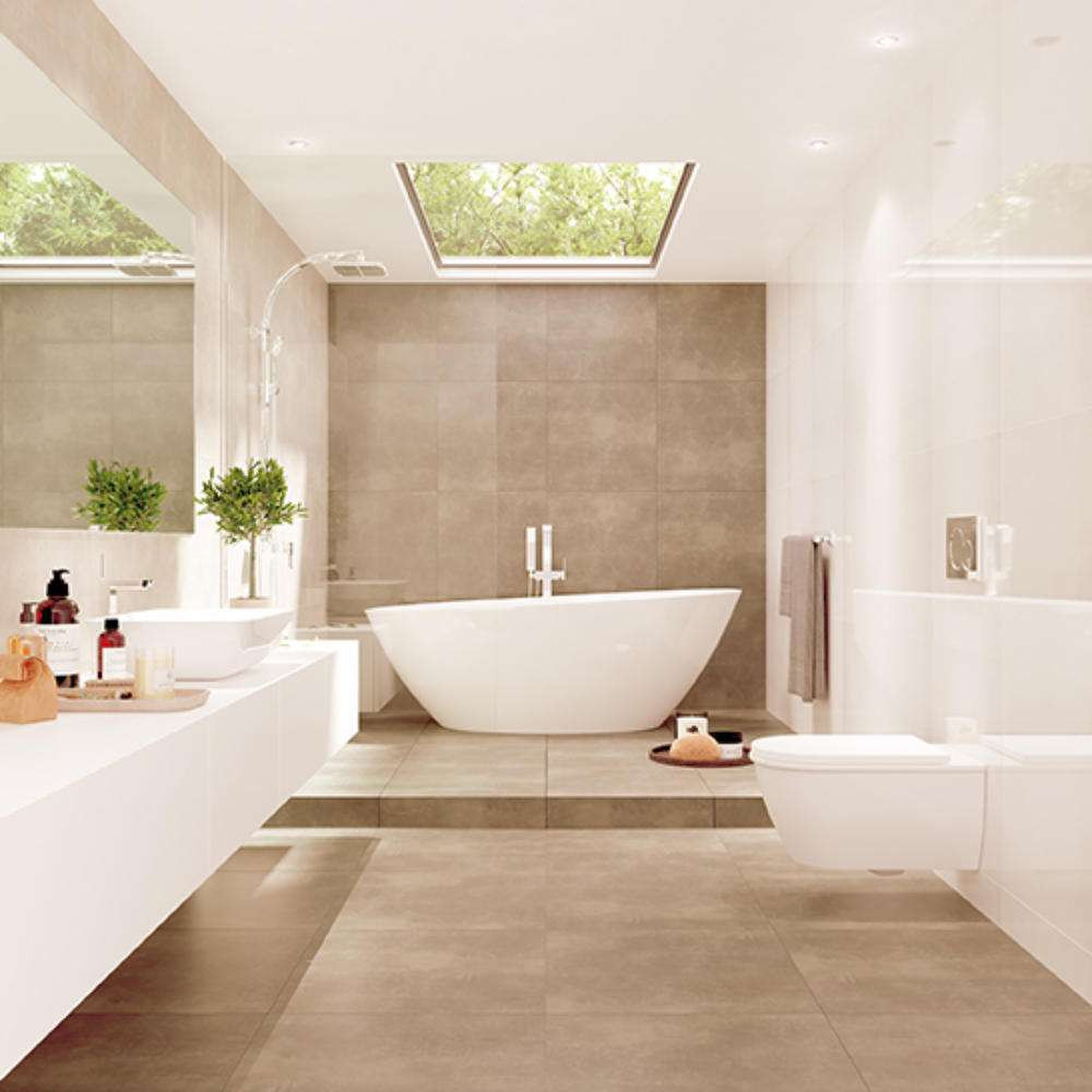Fkeu Kollektion Beton Braun Bodenfliese 60X60 R10 Art.-Nr within Badezimmer Fliesen Braun