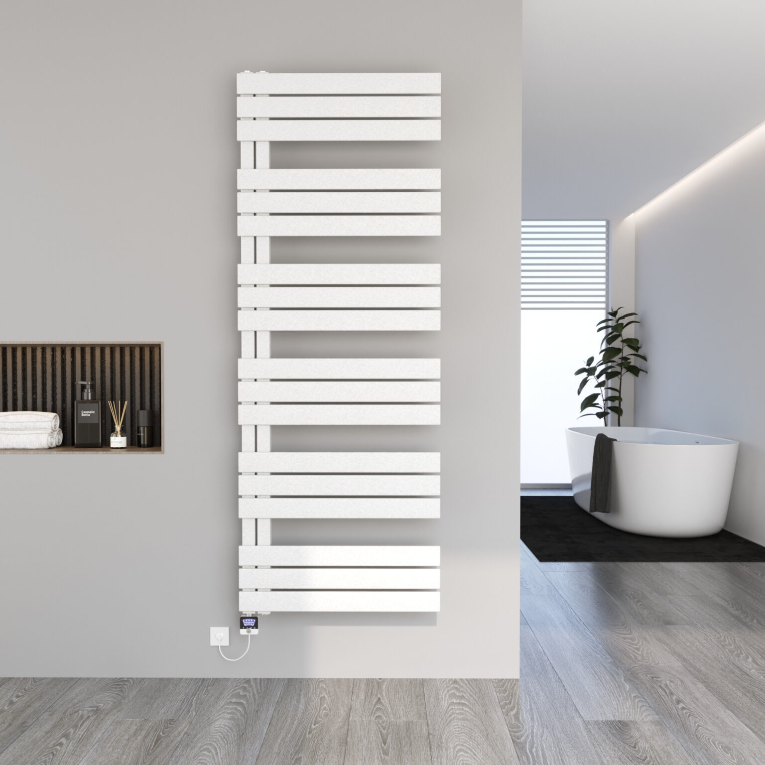 Handtuchheizkörper Elektrisch Design Badheizkörper Eldora Weiss Inkl.  Heizstab - Badheizkörper - Elektrisch Badheizkörper pertaining to Badezimmer Heizung Elektrisch