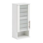 Hängeschrank Noci 80 In Weiß Mit Milchglas, B/H/T: 30,3/70,8/20,5 Cm With Badezimmer Hängeschrank Weiß