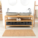 Holz Waschtisch Unterschrank 160 Cm Aus Teakholz Kaufen Intended For Badezimmer Holz Waschtisch