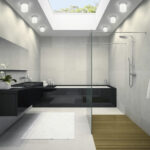 Led Bad Deckenleuchte Keto, Eckig, Ip44, 6W 2900K 410Lm, Cri >90,  Schaltbar, Stahl / Glas, Mattschwarz Regarding Deckenbeleuchtung Badezimmer