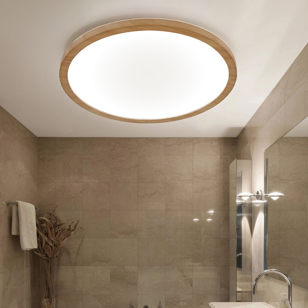 Led Deckenleuchte, Holzoptik, 3 Lichtstufen, D 42 Cm, | Etc Shop within Moderne Badezimmer Lampen