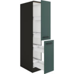 Optifit Verona405 Apothekerschrank 30 Cm Steingrün With Badezimmer Hochschrank Roller