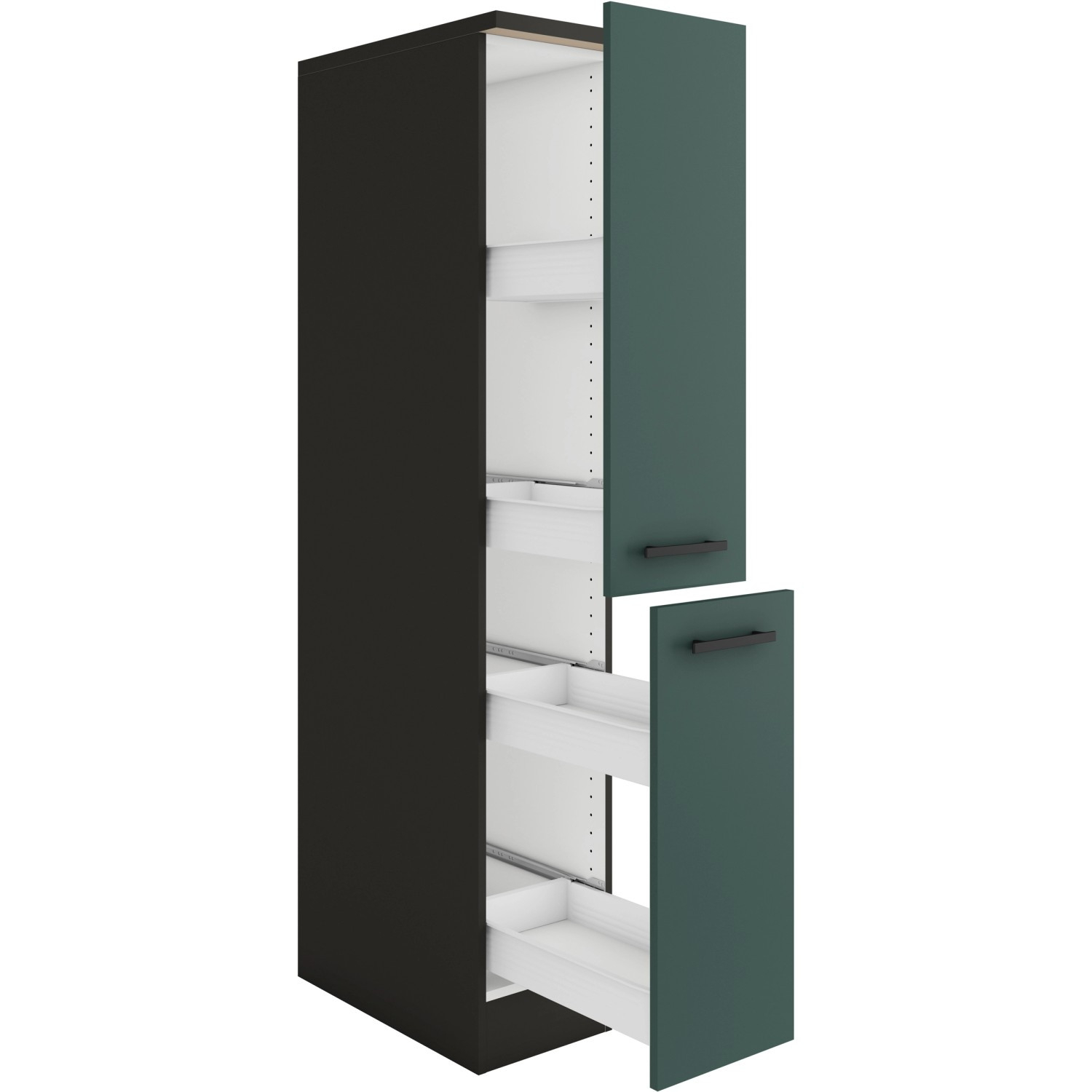 Optifit Verona405 Apothekerschrank 30 Cm Steingrün with Badezimmer Hochschrank Roller