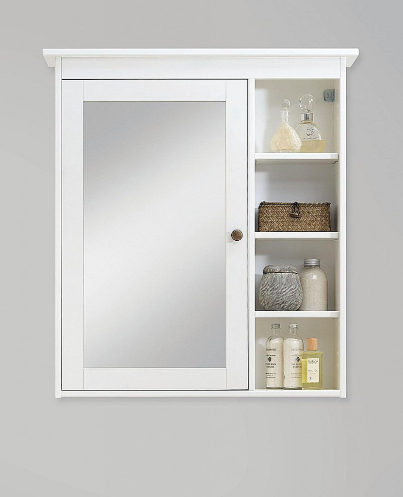 Spiegelschrank 80X75X18Cm Splash Kiefer Massiv Weiß Lasiert | Casa De Mobila within Badezimmer Spiegelschrank Weiß