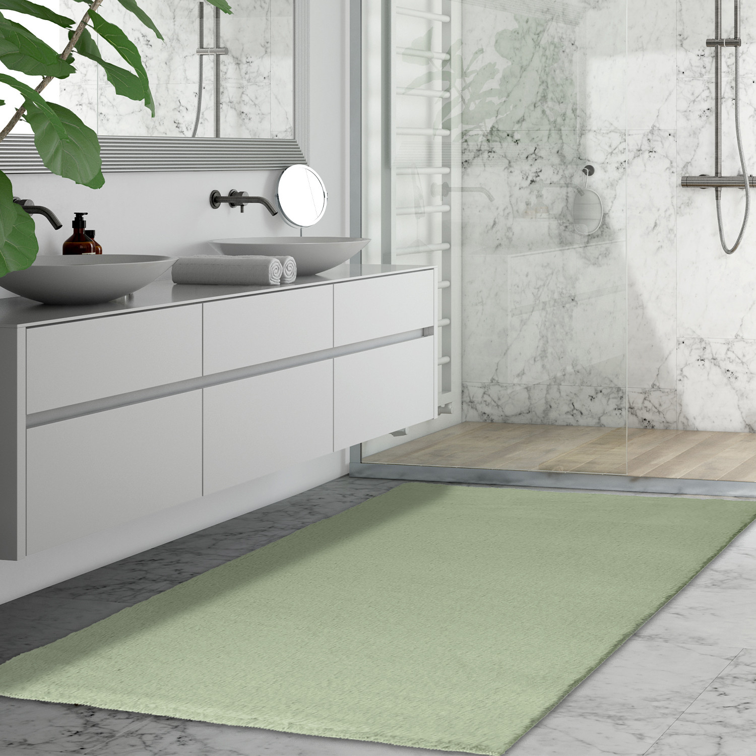 Teppich Hochflor Badezimmer inside Läufer Badezimmer