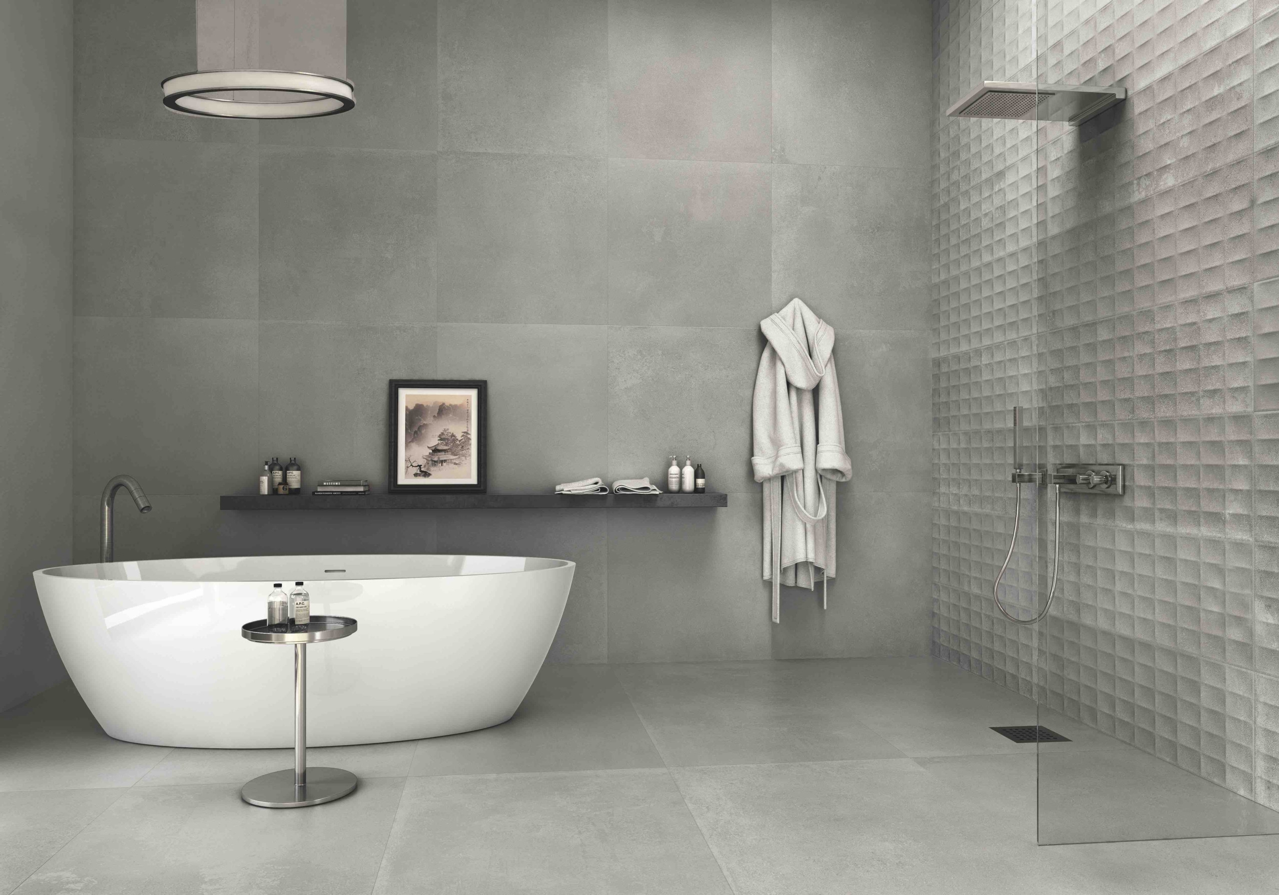 Tribeca Gris Feinsteinzeug Fliesen In Matt Grau In 120X60 Vom for Badezimmer Fliesen Steinoptik Grau