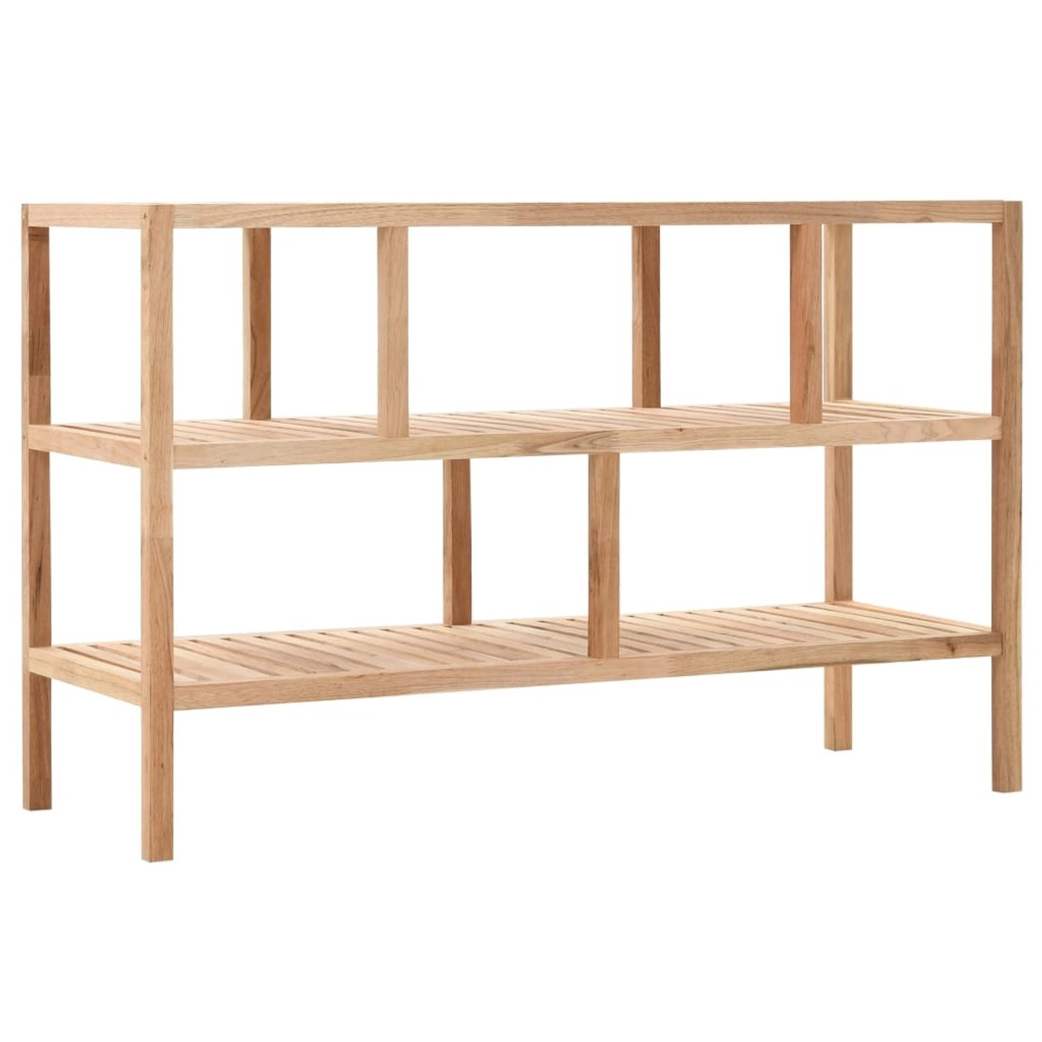 Vidaxl Badezimmer-Regal Walnussholz Massiv 100X40X65 Cm for Regal Badezimmer Holz