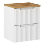 Waschbeckenschrank Newport 56 White – In Weiß Regarding Badezimmer Unterschrank 50 Cm Breit
